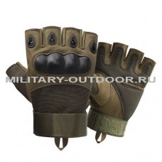 Anbison Protected Half Finger Tactical Gloves Olive